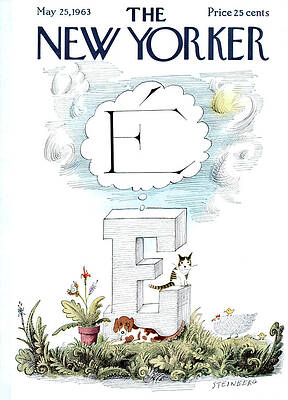 Playful Animals on New Yorker Cover Wall Art