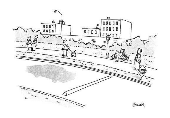 Ground Drawing - New Yorker May 28th, 1990 by Jack Ziegler