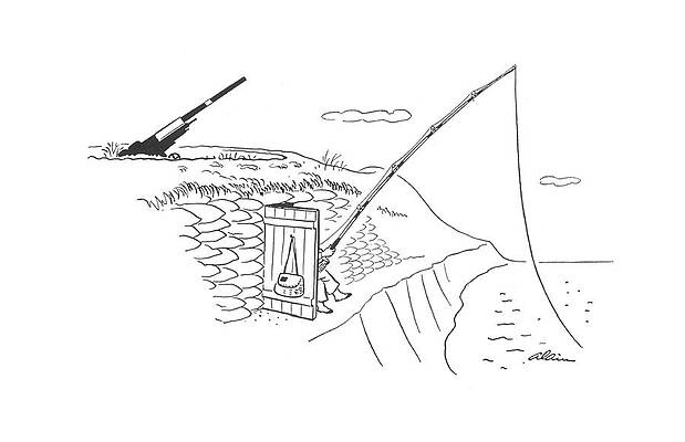 Coastal Wall Art featuring the drawing New Yorker May 2nd, 1942 by  Alain