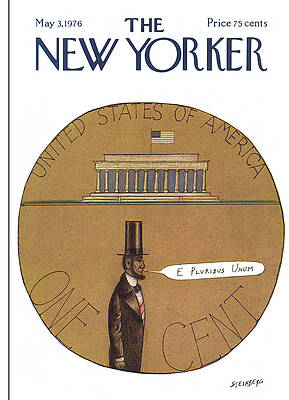 Satirical Penny Design with Lincoln Painting