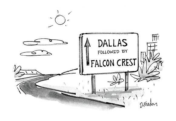 Road Sign with TV Show References Wall Art