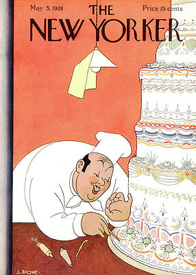 Chef Decorating a Grand Cake Wall Art