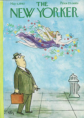 Businessman and a Flying Fairy Painting
