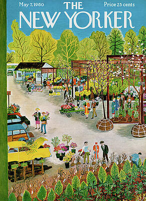 Colorful Garden Center Scene Wall Art