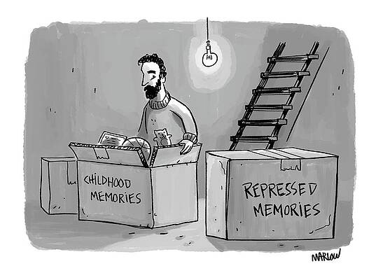 Memory Wall Art featuring the drawing New Yorker May 8th, 2017 by Sam Marlow