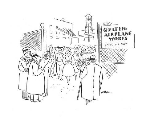 Sexy Drawing - New Yorker May 9th, 1942 by  Alain