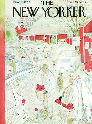 Autumn Harvest Market Scene Wall Art