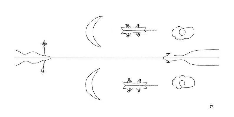 Outdoors Drawing - New Yorker November 10th, 1975 by Saul Steinberg
