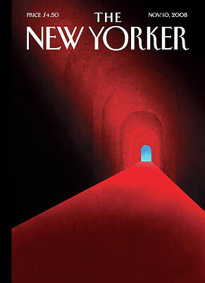 Red Tunnel with Blue Light Painting