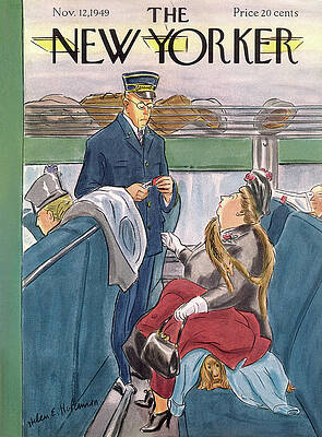 Train Conductor Collecting Tickets Wall Art