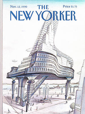 Surreal Architectural Structure Painting