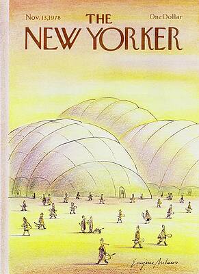 Holding Painting - New Yorker November 13th 1978 by Eugene Mihaesco