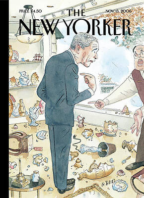 Shop Painting - You Broke It, You Own It by Barry Blitt