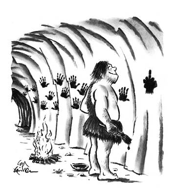 Stone Wall Art featuring the drawing New Yorker November 14th, 1994 by Ed Fisher