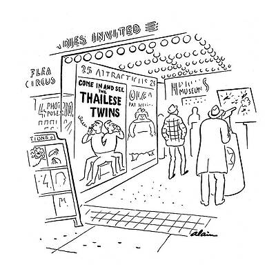 Thailand Wall Art featuring the drawing New Yorker November 15th, 1941 by Alain