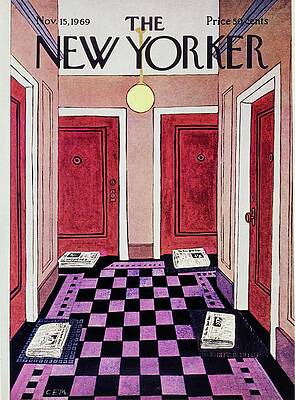 New Yorker Cover, 1969 Hallway View Painting
