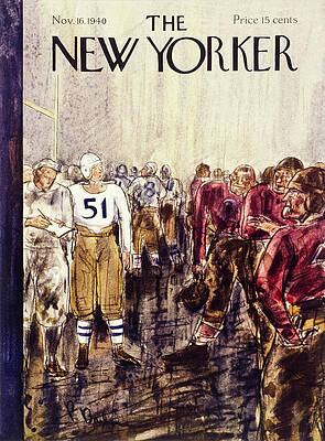 Vintage Football Huddle Scene Wall Art
