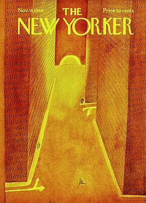 Sunrise Wall Art featuring the painting New Yorker November 16th 1968 by Jean-Michel Folon