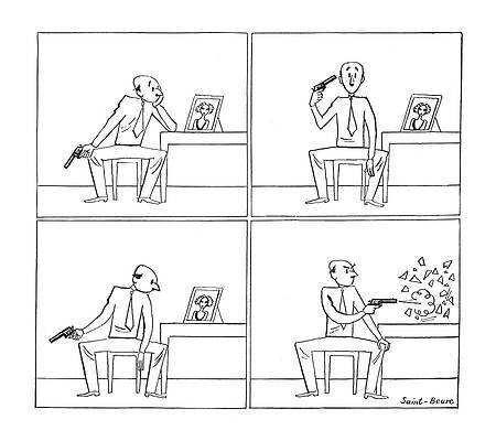 Shoot Wall Art featuring the drawing New Yorker November 17th, 1934 by Leonard Dove