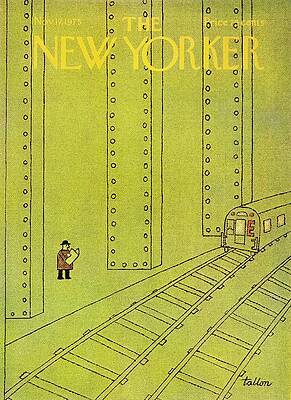 Public Wall Art featuring the painting New Yorker November 17th 1975 by Robert Tallon