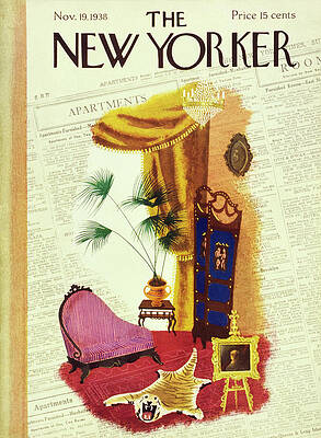 Vintage Room with Tiger Rug Wall Art