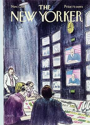 Busy Control Room with Monitors Wall Art