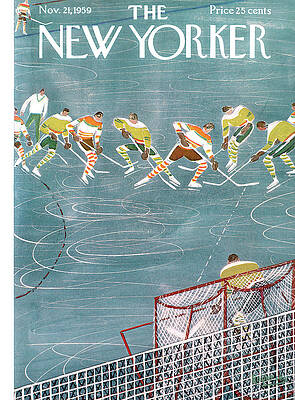 Colorful Hockey Game Scene Painting