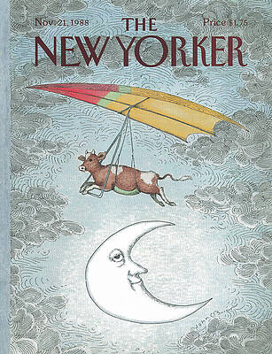 Cow Flying Over the Moon Wall Art