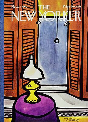 Cozy Lamp and Shutters Scene Painting