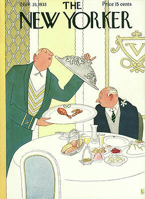 Eating Painting - New Yorker November 25th, 1933 by Gardner Rea