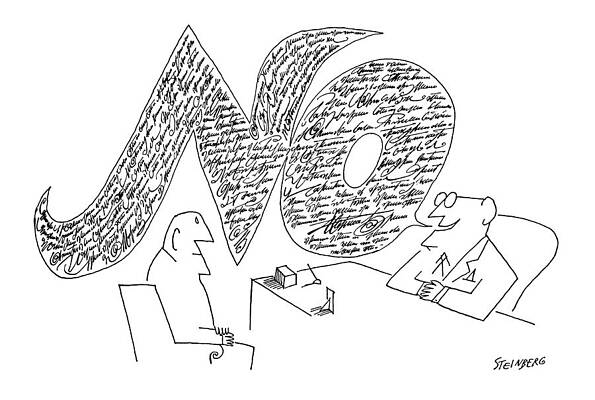 Outline Drawing - New Yorker November 25th, 1961 by Saul Steinberg