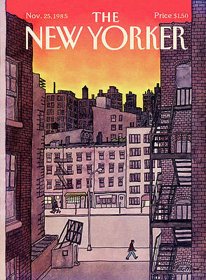 City Sunset View from Fire Escape Wall Art