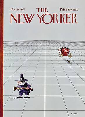 Holding Painting - New Yorker November 26th 1973 by George Booth