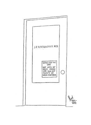 Green Drawing - New Yorker November 28th, 1942 by Ned Hilton