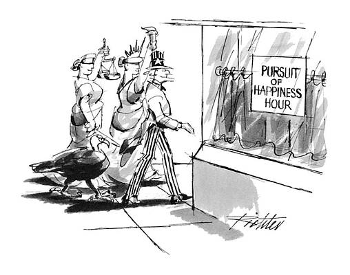 Pursuit of Happiness Satire Wall Art