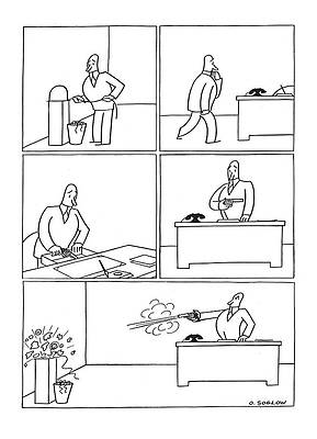 Shoot Wall Art featuring the drawing New Yorker November 30th, 1940 by Otto Soglow