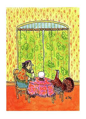 Fortune Teller and the Turkey Wall Art