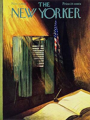 The New Yorker 1962 Voting Booth Wall Art