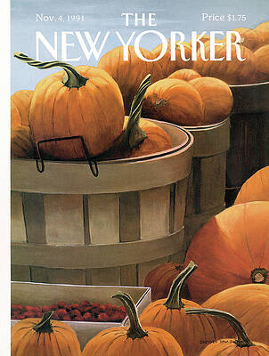 Pumpkins and Baskets Abound Painting