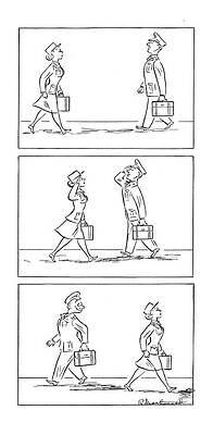 Sexy Drawing - New Yorker November 6th, 1943 by Roberta Macdonald