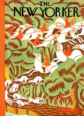 1931 Equestrian Hunting Scene Wall Art