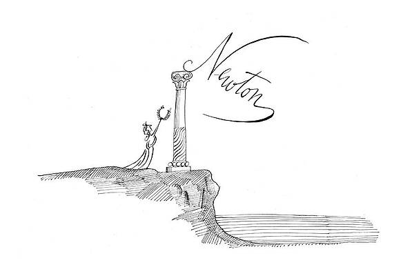 Setting Drawing - New Yorker November 7th, 1964 by Saul Steinberg