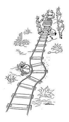 Tracks Wall Art featuring the drawing New Yorker November 9th, 1940 by  Alain