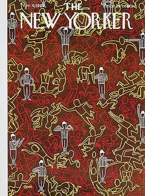 Abstract Figures on a New Yorker Cover Painting