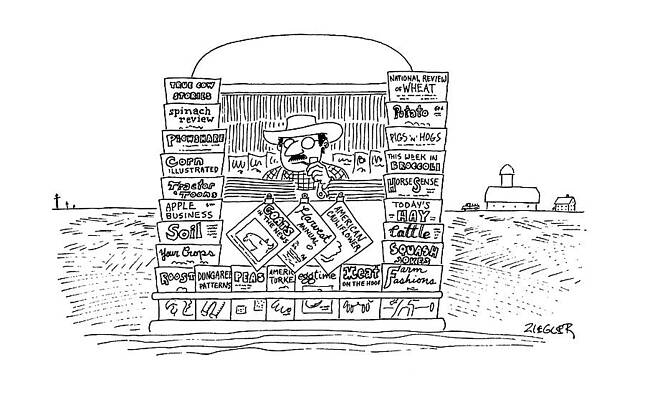 Country Magazine Stand Drawing