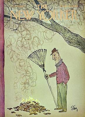 Holding Painting - New Yorker October 14th 1967 by William Steig