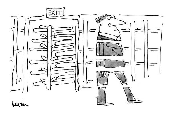 Confused Exit Door Drawing