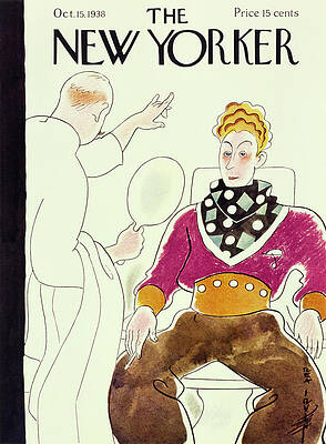 Mirror Painting - New Yorker October 15 1938 by Rea Irvin