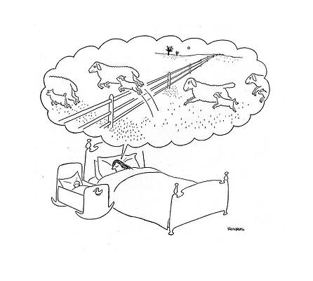 Dreaming of Jumping Sheep Drawing