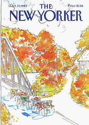 Cyclists in Autumn Landscape Wall Art